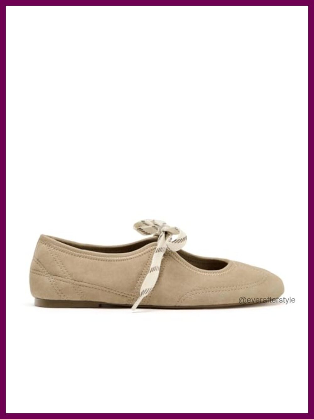 Suede Ballet Flats Lace Up Round Toe Mary Jane Comfortable Women's Shoes